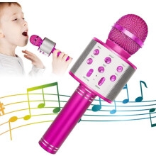 Karaokemicrofoon, draadloze Bluetooth karaokemicrofoon voor kinderen. Het beste cadeau voor kinderen.