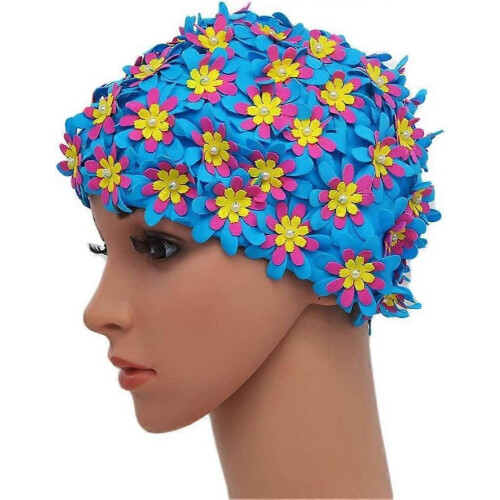 Badekappe mit Blumenmuster im Retro-Stil für Damen