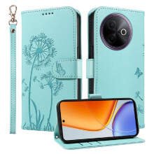 Compatible with VIVO Y39 5G Flip Case Dandelion Print Leather Phone Case with Card Slots And Wrist Strap Stylish And Protective