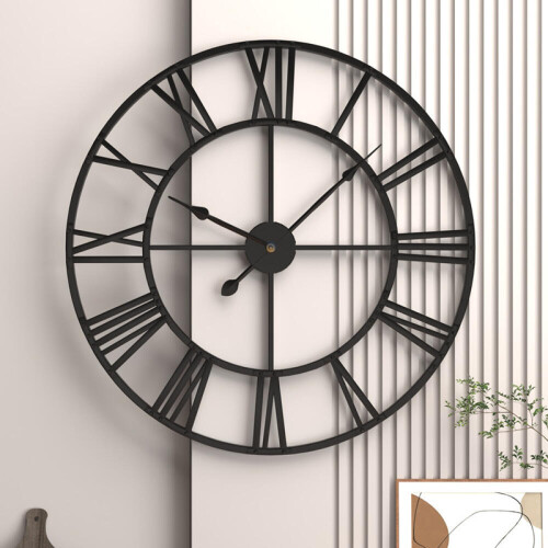 Wall Clock Asato Black 60cm 1