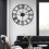 Wall Clock Asato Black 60cm 3