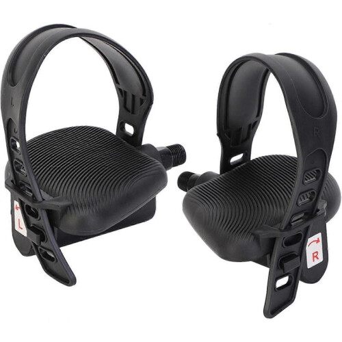 Replacement Pedals for Exercise Bike, Widened Straps, Dynamic Bicycle Pedals for Indoor Use 1