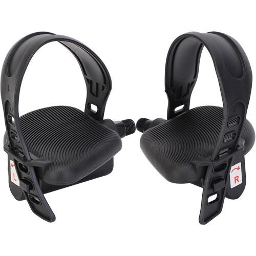 Replacement Pedals for Exercise Bike, Widened Straps, Dynamic Bicycle Pedals for Indoor Use 2
