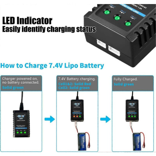Φορτιστής Lipo B3 20W 1600mAh Φορτιστής εξισορρόπησης για μπαταρίες Lipo 2S3S Φορ 2