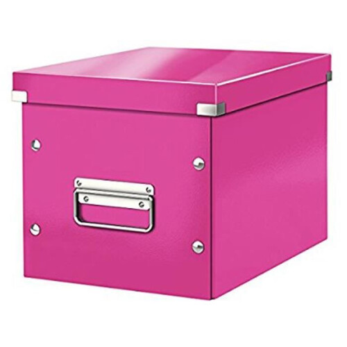 LEITZ Click &amp; Store Cube - Scatola di immagazzinaggio - M - Rosa
