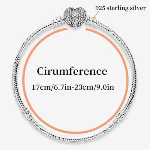 Βραχιόλι με φίδι για Pandora Charms Sterling Silver Moments Αλυσίδα με φίδι που ταιριά 2