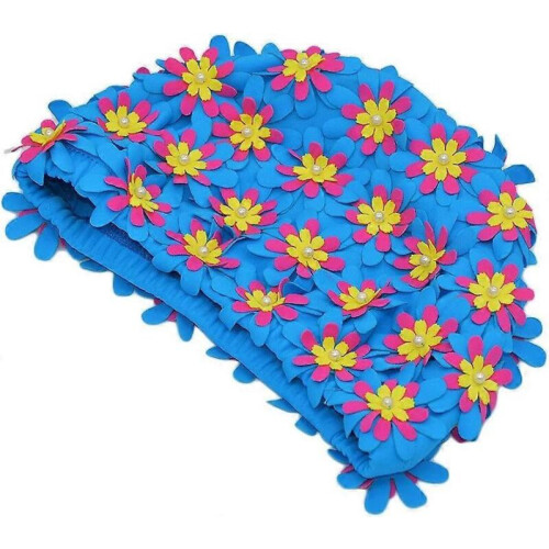 Badekappe mit Blumenmuster im Retro-Stil für Damen 1
