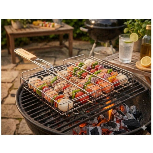 Grille panier 31 x 34 cm pour barbecue 2
