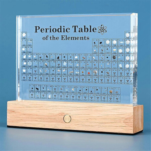 Periodensystem mit echten Elementen, Tabelle der Elemente, Periodensystem-Display aus Acryl mit 83 realen Elementen 1