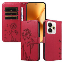 Compatible with Realme 15 5G Flip Case Stylish And Protective Dandelion Print Leather Phone Case with Card Slots And Wrist Strap