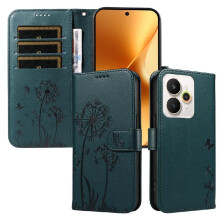 Compatible with Realme 15 5G Flip Case Stylish And Protective Dandelion Print Leather Phone Case with Card Slots And Wrist Strap