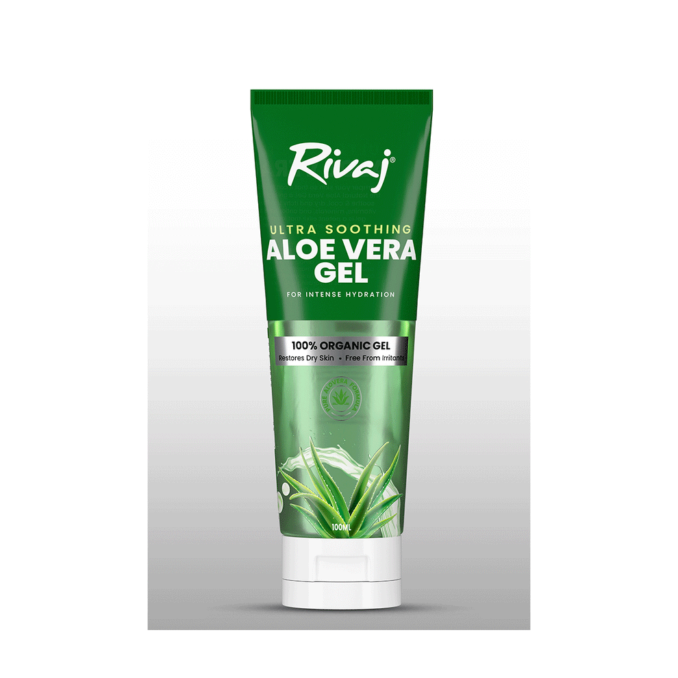 Rivaj Aloe Vera Skin Gel |Soothing Gel, Hydrating Aloe Gel, Skincare Gel, Cooling Face Gel, Moisturizing Gel - 100ml