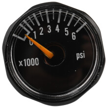 1/8NPT Mini Pressure Gauge 0.98in 6000PSI Black