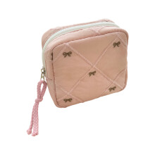 Versatile Tiny Quilted Handbag For Feminine Hygiene Items-Pink