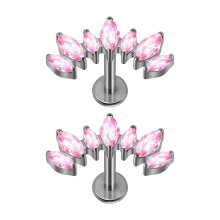 Boucle d'oreille de Cartilage filetée intérieurement en forme-5