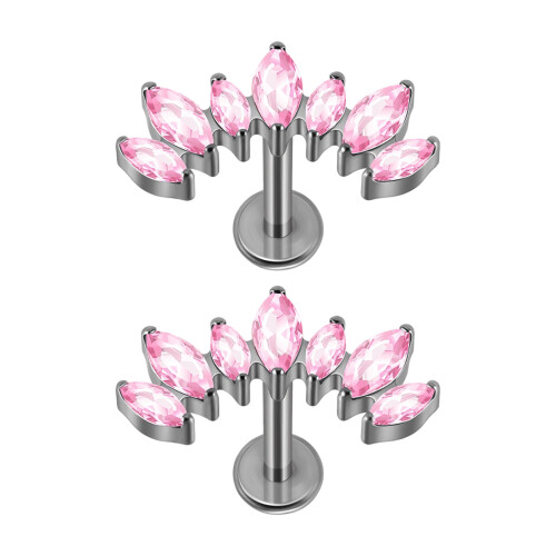 Boucle d'oreille de Cartilage filetée intérieurement en forme-5