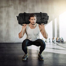 Pytel s pískem s nastavitelnou hmotností 27 kg, 6 pytlů s náplní po 4,5 kg, odolný Oxford