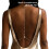 Trendy Adjustable Pearls Strand Body Chain Alloy Texture-gold 4