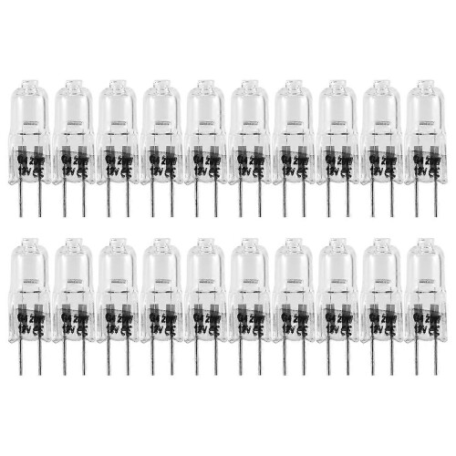 20 stk. G4 halogenpærer, 20W 12V halogenpærer