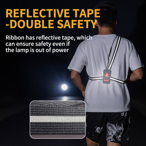 Νέα ταινία φώτων τρεξίματος LED PB-05 | Ζώνη 2000mAh | Τριγωνικός ανακλαστικός ιμάντα 2