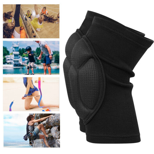 Thick Sponge Knee Pads - Size M Black 137-152g 2