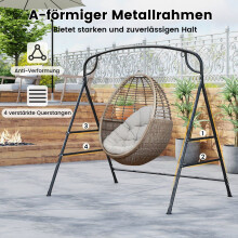 Metalen schommelframe met dubbele ophangmogelijkheden, draagvermogen 300 kg