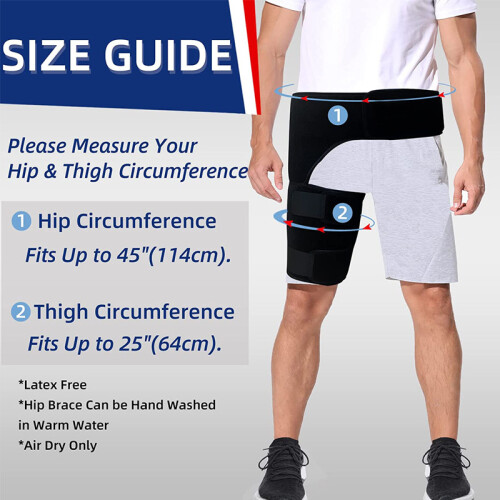 Hip Brace For Sciatica Pain Relief Hamstring Compression Sleeve Groin Brace Si Belt Adjustable Support For Si Joint, Sciatic Nerve, Hip Rep 1