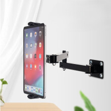 Wandhouder voor tablet en mobiele telefoon, lange arm, uitschuifbare houder voor apparaten van 4-13 inch, uitschuifbare tabletbeugel 2