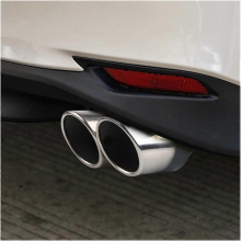 Schwarzer, gebogener Auspuffendrohr für Autos, universell passend mit Turbo-Soundverstärkung