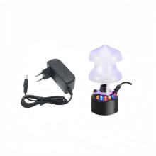 Nebelmaschine mit 12 LEDs, elektrischer Ultraschallzerstäuber für Wasserfontänen und Teiche mit Spritzschutz und US-Stecker