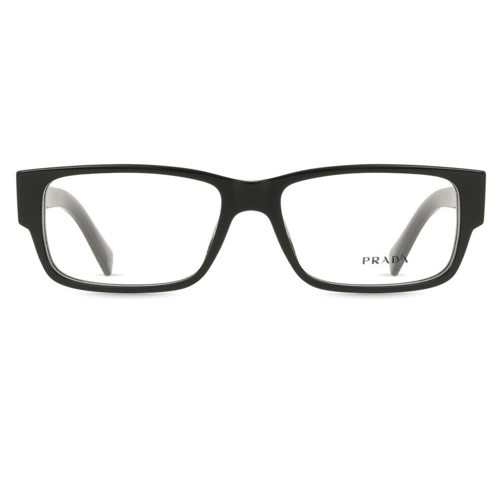 Prada Black Man Pr B09v 16K1o1 Optical Frames Acetate Squared Normal - Image 2