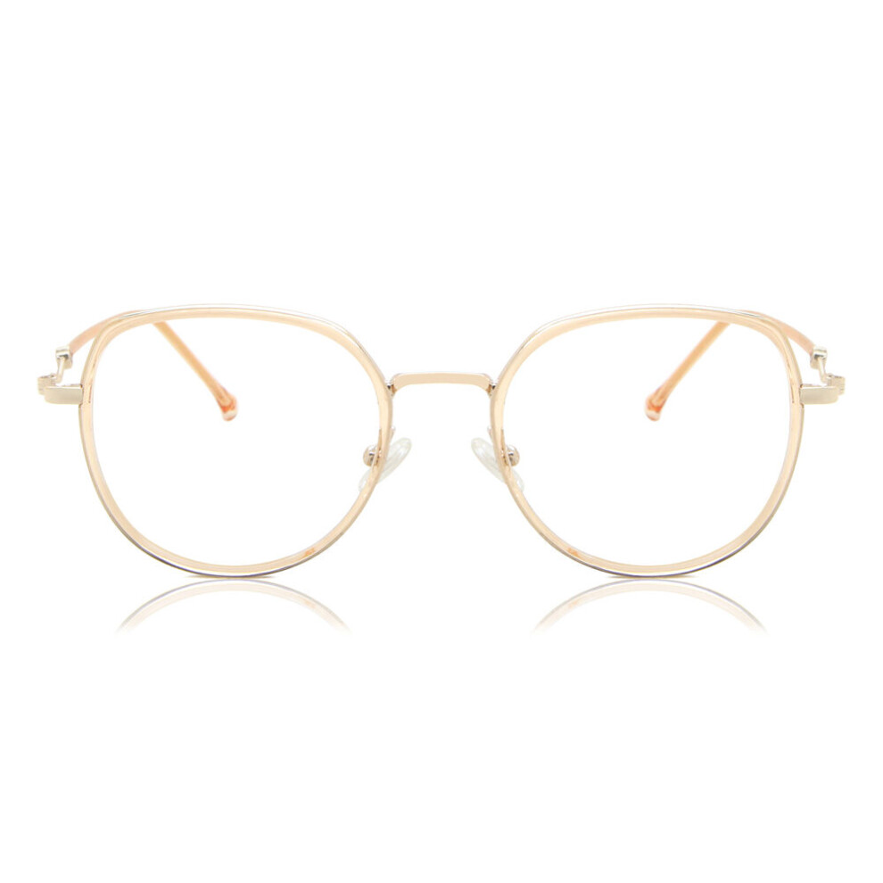 Smartbuy Collection Full Rim Oval Brown Gold Falk Mtr-92E Unisex Eyeglasses