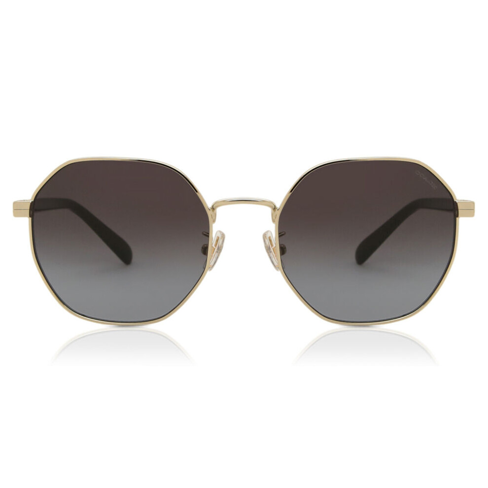 New Coach Women's Hc7147 Ch556 Asian Fit 90058G Sunglasses Gold