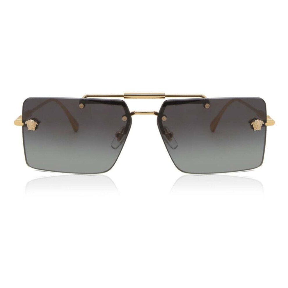 Versace Rectangular Sunglasses With Double Bridge - Unisex - Sunglasses - Yellow - 60 Mm - Accessories - Image 3