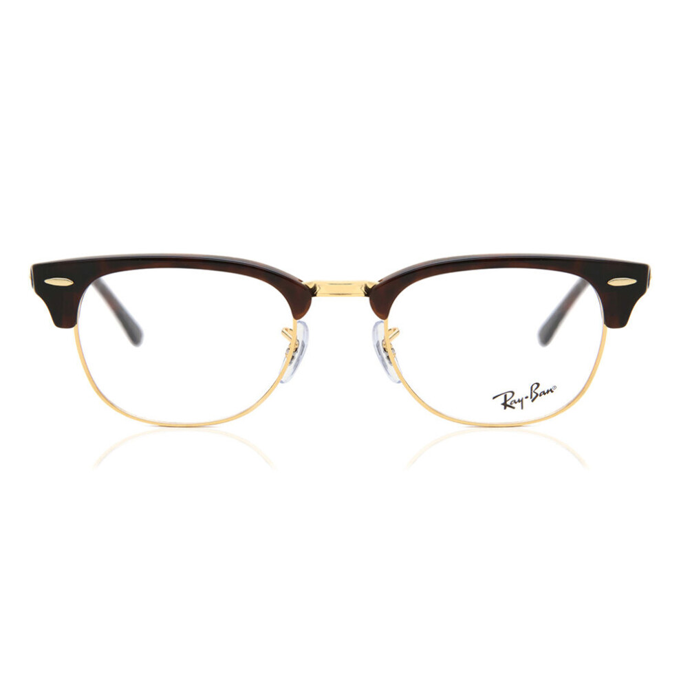 Ray - Ban Unisex Transparent Ray - Ban Rx5154 Clubmaster 8058 Optical Frames Acetate Brown Squared Normal - Image 3