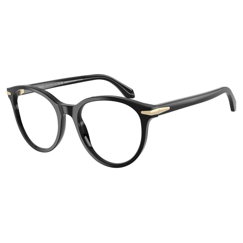 Giorgio Armani Black Woman Ar7279 5875 Optical Frames Acetate Round Normal - Image 3