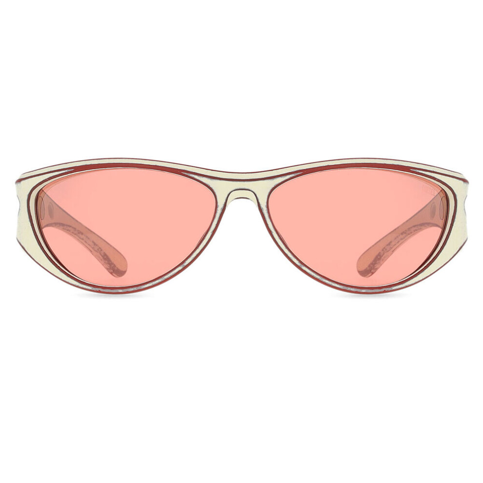 Diesel Unisex Red Dl3004u 20107E Sunglasses Injected White Cat Eye Normal Shaded - Image 2