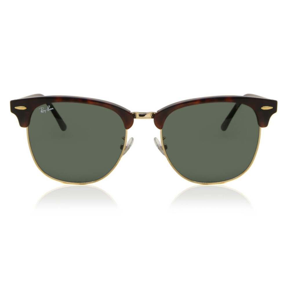 Ray - Ban Unisex Green Rb3016f Clubmaster Low Bridge Fit W0366 Sunglasses Acetate Turtle G15 Squared Normal - Image 2