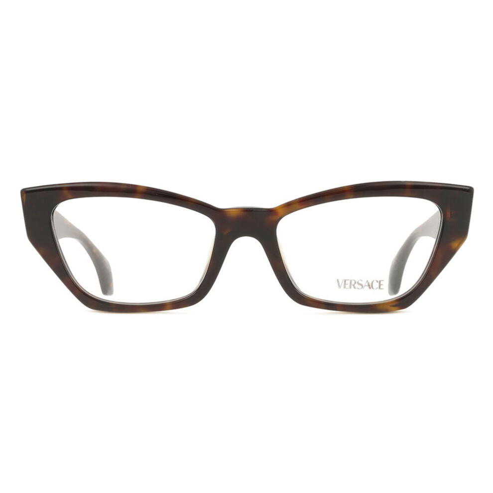 Versace Brown Woman Ve3373u 108 Optical Frames Acetate Cat Eye Normal - Image 3