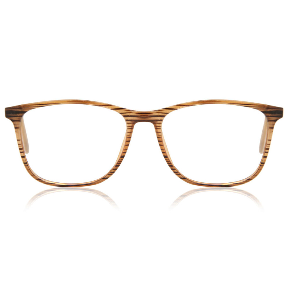 Smartbuy Collection Brown Full Rim Square Striped Gatsby Cp141g Unisex Eyeglasses