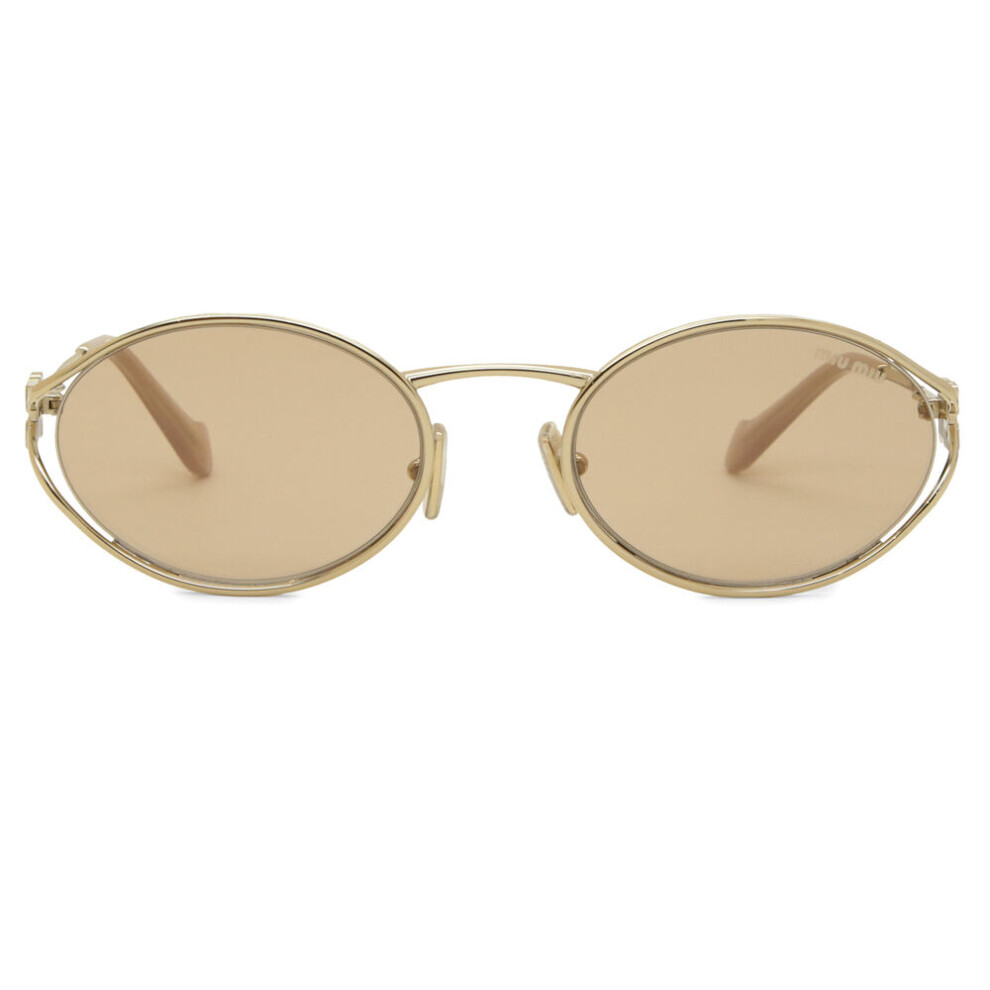 Miu Miu Mu52ys Zvn20f Women New Sunglasses Gold