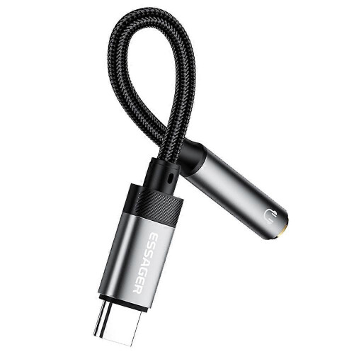 Type-C han til 3,5 mm hun hovedtelefontilslutnings lydadapterkabel 1
