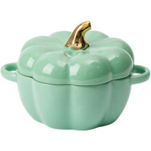 Cuencos de calabaza AURA de 450 ml aptos para horno, ramequines de calabaza con tapa, cuencos para sopa de calabaza para Acción de Gracias