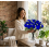 Blue Head Rose Bouquet Artificial Flower 24 Piece 3