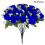 Blue Head Rose Bouquet Artificial Flower 24 Piece 1