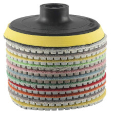 12Pcs Abrasive Tools Wet Dry Diamond Polishing Pads Sanding Disc Grinder for Stone Concrete Marble P