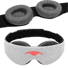 Maschera per dormire Manta con blocco della luce al 100% e pressione intraoculare zero, comoda e regolabile, perfetta per dormire