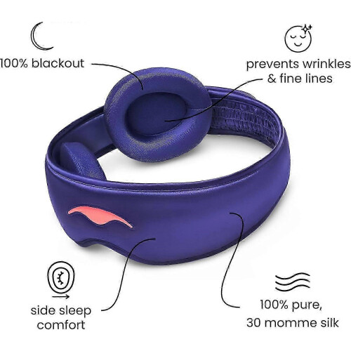 Maschera per dormire Manta con blocco della luce al 100% e pressione intraoculare zero, comoda e regolabile, perfetta per dormire 2