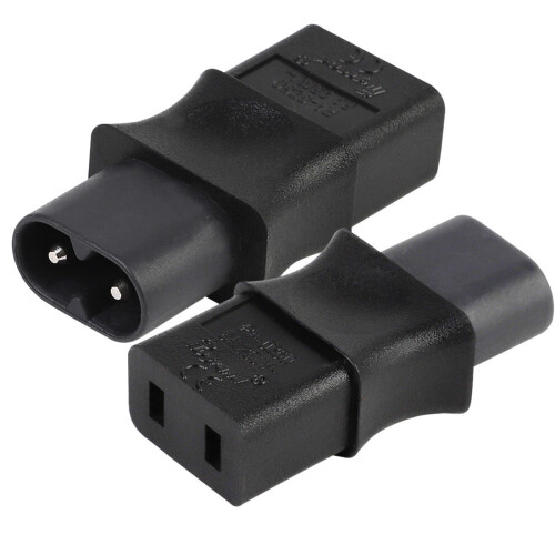 τεμάχια 2 ακίδων αρσενικό Iec 320 C8 σε θηλυκό Iec 320 C9 προσαρμογέας εναλλασσόμενου