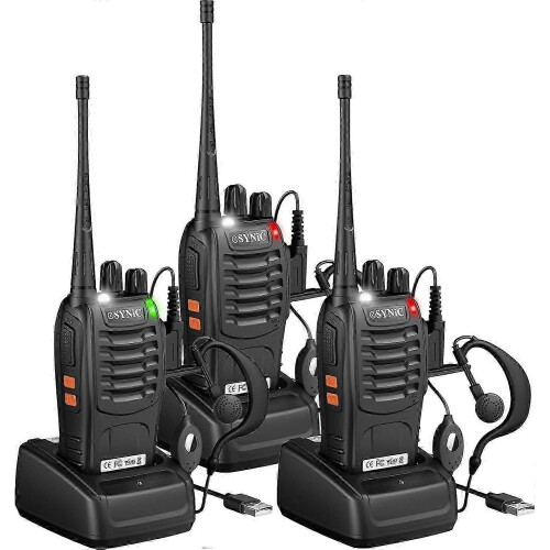 Επαγγελματικά Walkie Talkie για ενήλικες, 3 τεμάχια, μεγάλης εμβέλειας, 5 χλμ./3 μίλια